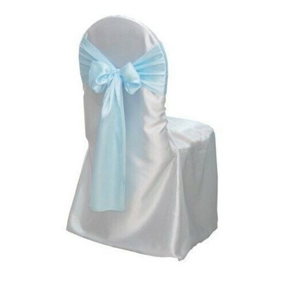 Party Supplies Lot 1 White Satin Banquet Wedding Chair Covers For